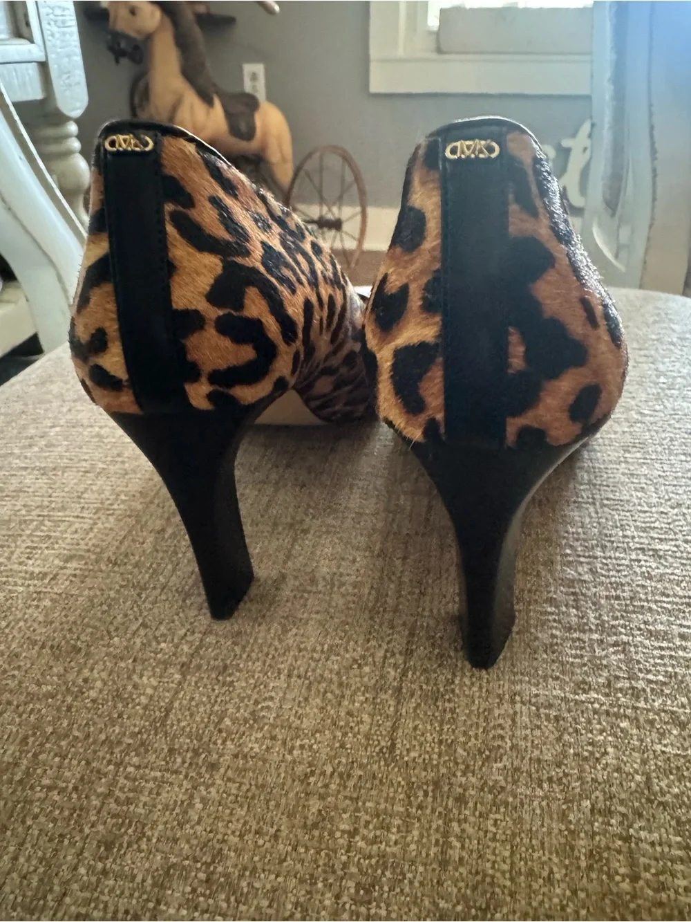 Michael Kors Leopard-Print Pointed Toe Pumps in Brown and Black